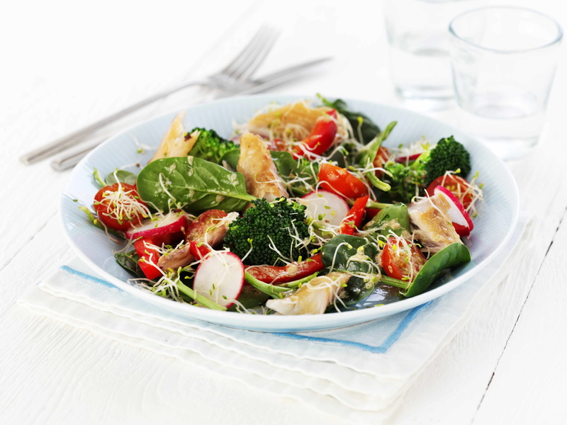 recipe, cooking, turkey, cherry tomatoes, broccoli, radishes, spinach, 5K