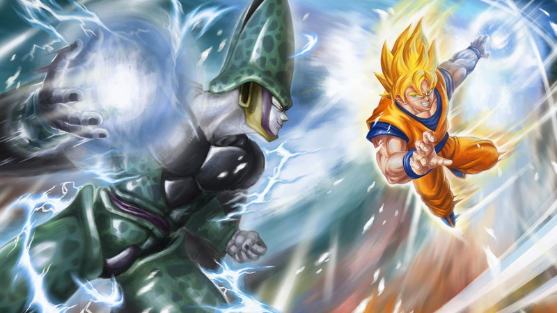 Super Saiyan, Perfect Cell, Son Goku, Cell (character), Dragon Ball, 1080P