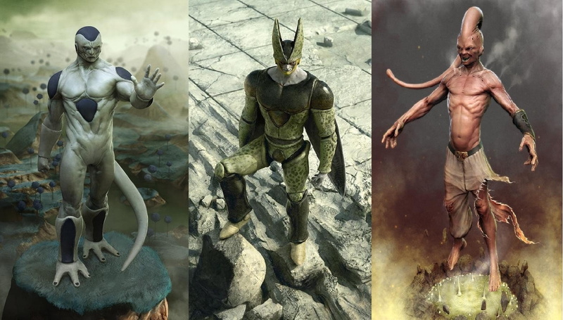 Boo, Cell (character), Frieza, Majin Boo, 720P