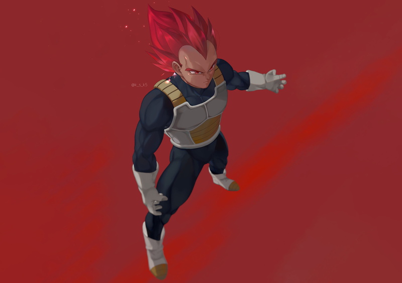 Super Saiyan God, Dragon Ball, Vegeta (Dragon Ball), Dragon Ball Super, 2K