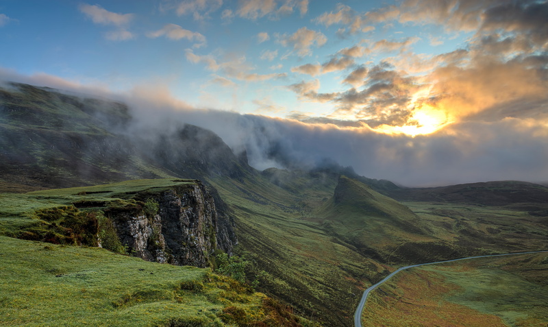 cloud, nature, hill, outdoor, green, leave, land, sky, fog, rural scene, highland, mountain, cloud - sky, environment, idyllic, no people, field, 5K, tranquility