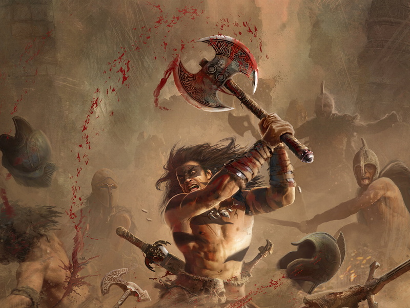 Man, Warrior, Axe, 1080P, Barbarian, Battle, Fantasy, Blood, Weapon