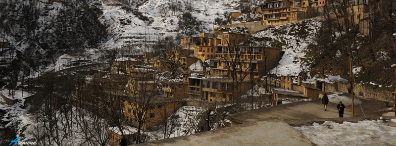 4K, rock formation, masouleh, nature, Iran, building, beauty in nature, snow, winter, Town, tree, buildings, brown, cold temperature, day, plant, no people