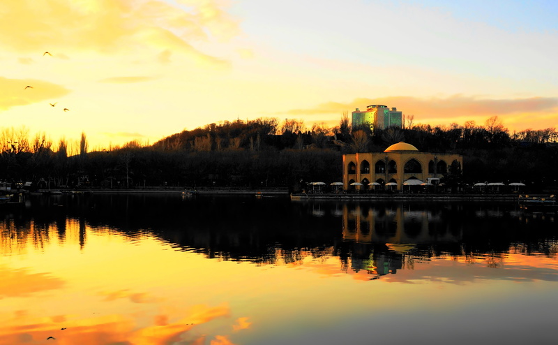 water, travel destinations, nature, outdoors, Park, built structure, beauty in nature, architecture, building, tabriz, elgolu, waterfront, lake, building exterior
