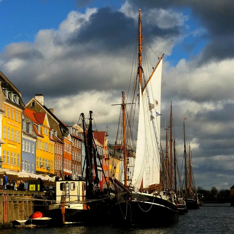 sky, scandinavia, landmark, street, european, moored, famous, capital, outdoors, house, day, tourist, transportation, no people, water, skyline, nautical vessel