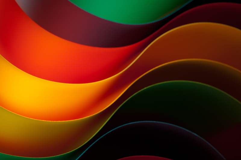 Kolor, wavy, abstract, 5K, Rainbow, colored, background, abstraction