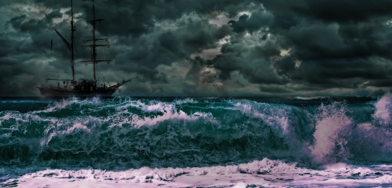 ocean, dramatic, sea, sky, hazard, sailing, cloud - sky, surfing, power in nature, sport, sailing ship, outdoors, churning, stormy, horizon over water