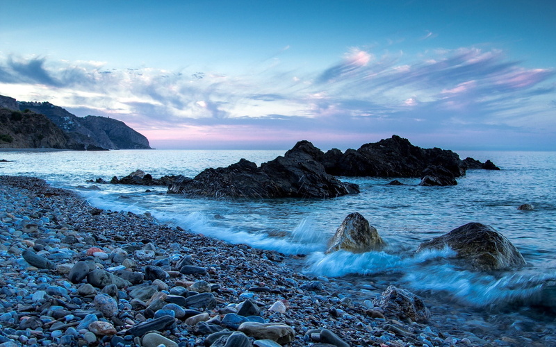 Rocks, Waves, Sea, 1080P, Beach