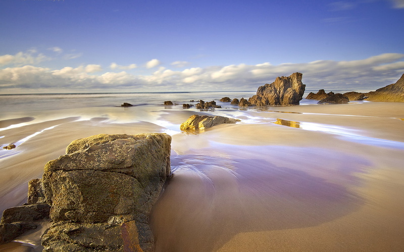 formation, Beach, Spain, Sea, 1080P, Rocks, rock, brown, Asturias