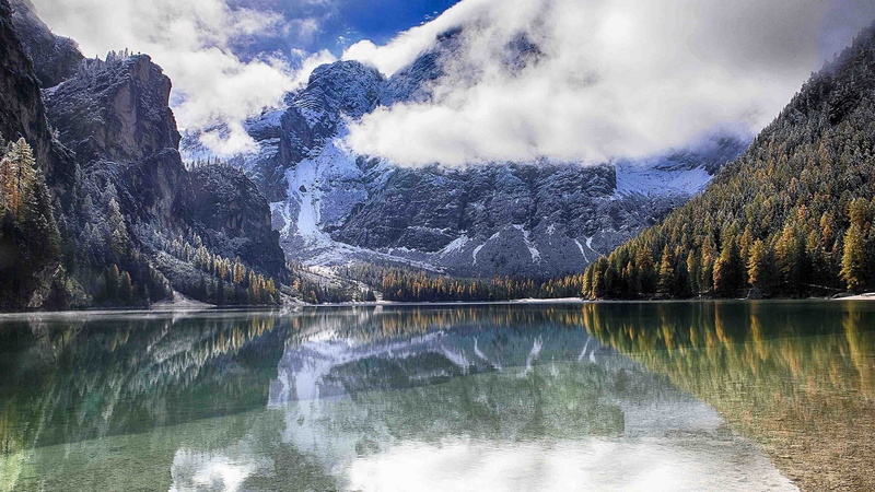 coniferous tree, sky, Alps, plant, nature, photography, snow, tranquility, tree, cloud - sky, landscape, scenics - nature, non-urban scene, mountain range