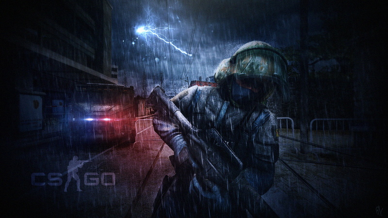 counter strike global offensive, digital composite, one person, headshot, dark, communication, illuminated, abstract, technology, soldier, 1080P, laser