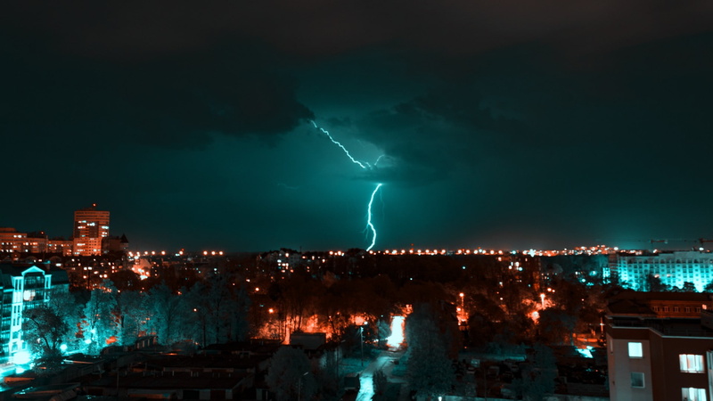 1080P, photography, night, lightning strike, flash, lightning
