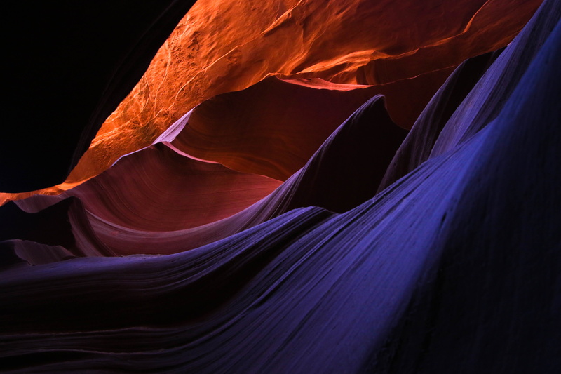 rock - object, d, rock, geology, studio shot, travel destinations, canyon, eroded, united states, valley, sunlight, purple, antelope canyon
