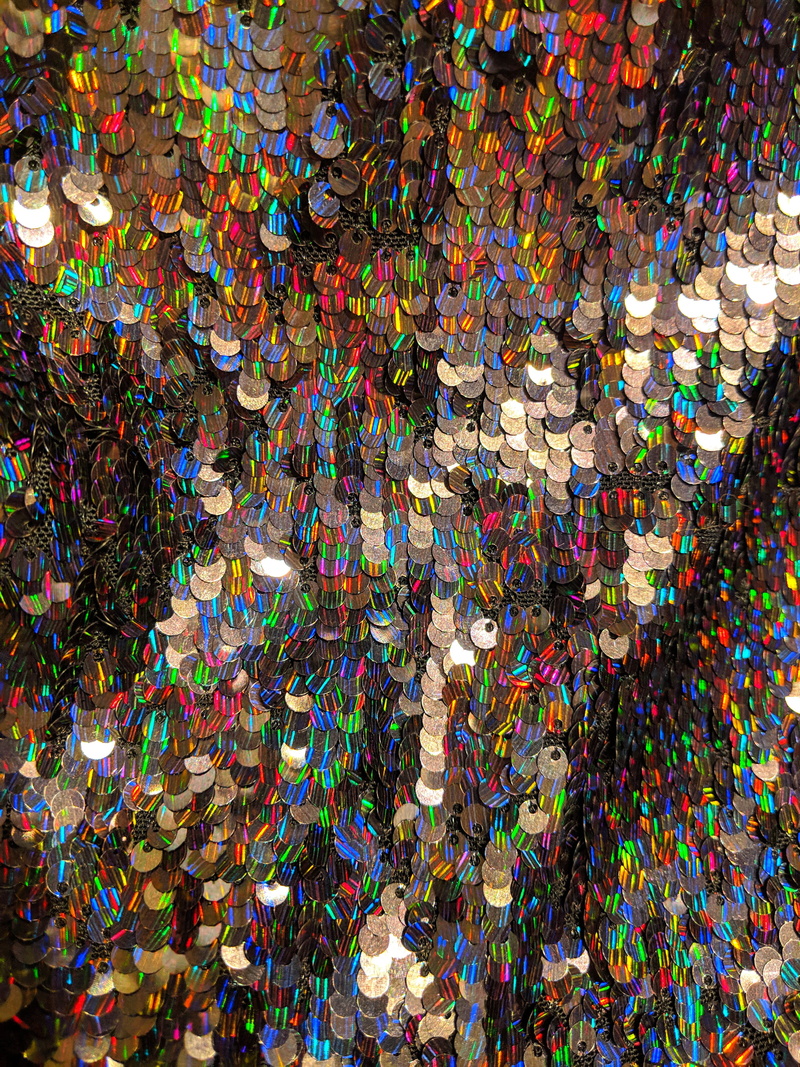 4K, indoors, metallic, 55 e grand ave, holographic, united states, backgrounds, ceiling, rainbow, background, design, multicolor, close-up, craft, abstract