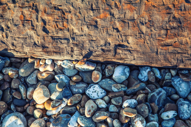 outdoors, beside, wooden, Deal, brown, beach, pattern, stone wall, groyne, nature, England, old, pebbles, no People, high angle view, rock, textured, 4K