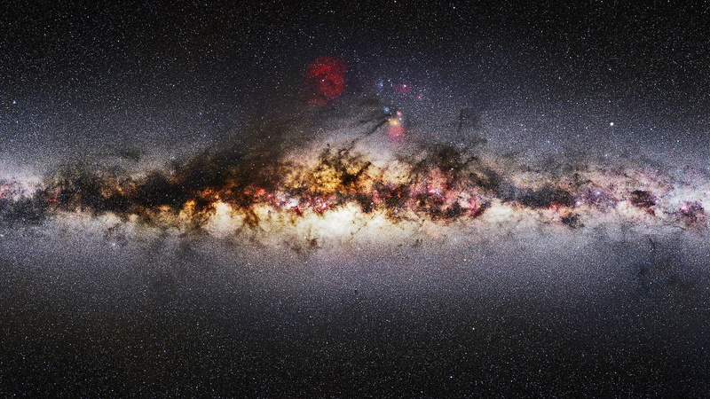 sun, beauty in nature, star field, infinity, dark, outdoors, celestial body, tranquil scene, no people, milky way, water, space, star, 1080P, light, landscape