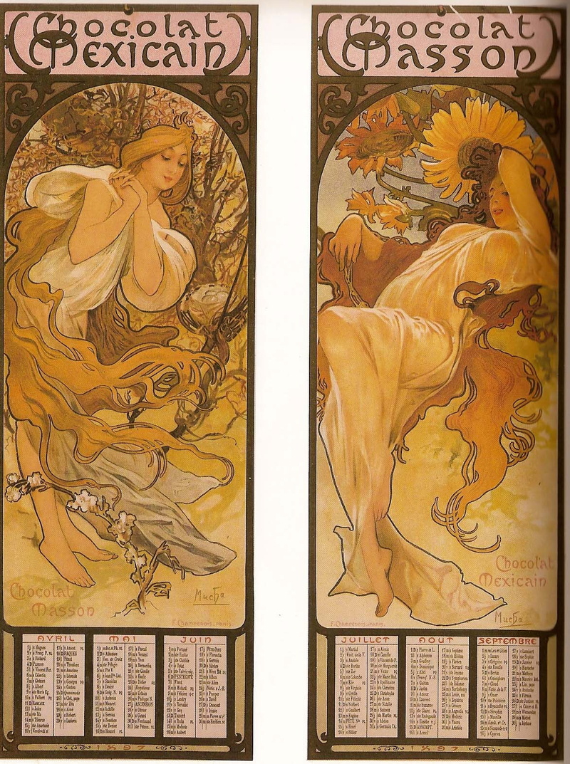 alphonse, 720P, art, Alphonse Mucha, seasons, mucha, x, hd, nature