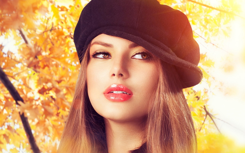 Autumn, 2K, black, s, cap, Girl, Season, Beautiful, women
