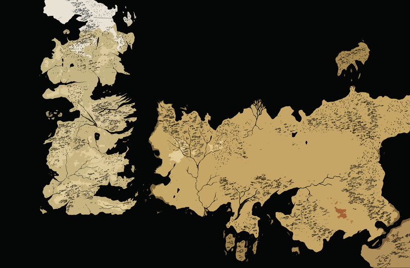 Westeros, map, Game of Thrones, minimalism, 5K, low poly