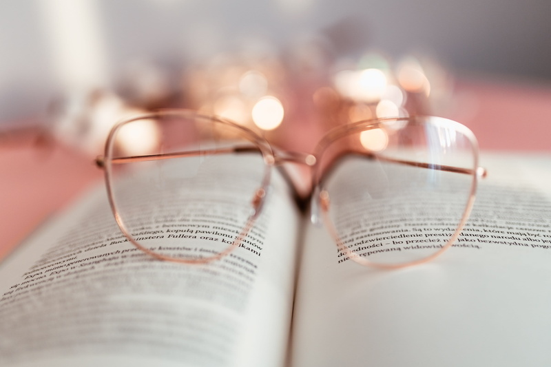 eyeglasses, pink backgound, no people, reading, open, study, business, learning, glasses, small, publication, stock market data, book, trading, newspaper