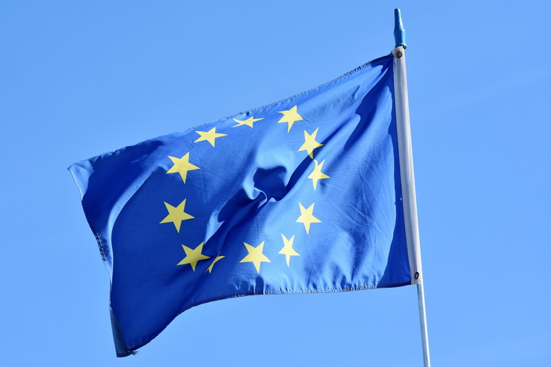 flag, euro, euro star, shape, no people, state, international, environment, europe flag, wind, patriotism, low angle view, european, star shape, single object