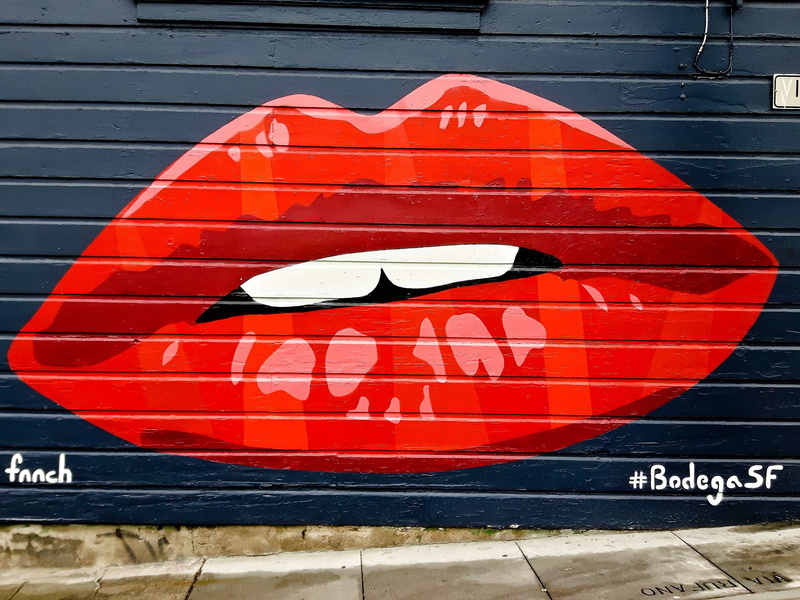 built structure, facade, capital letter, street art, close-up, no people, sign, mural, drawing, mouth, artwork, graffiti, representation, 2K, road, wall