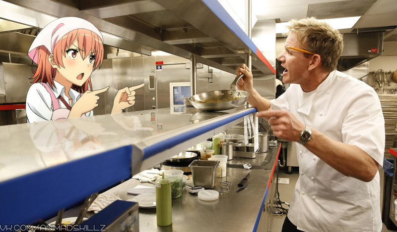 1080P, Gordon Ramsay, kitchen, Yuigahama Yui, Yahari Ore no Seishun Love Comedy wa Machigatteiru, Chef