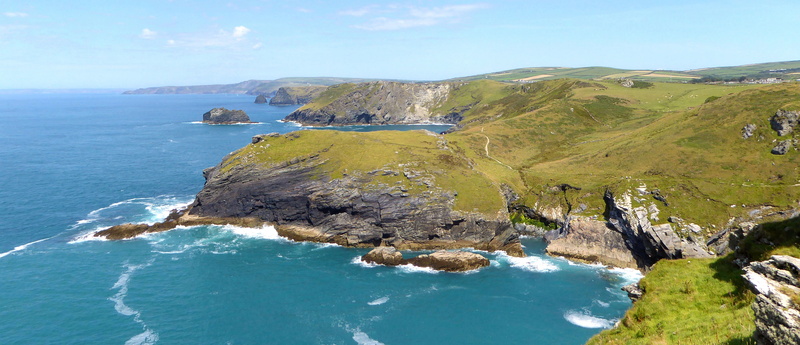 green, DMC, Sea  Cliff, scenics, Tintagel, North coast, Lumix, ICE, Panorama, landscape, Panasonic, coastline, UK, landscape photography, green island