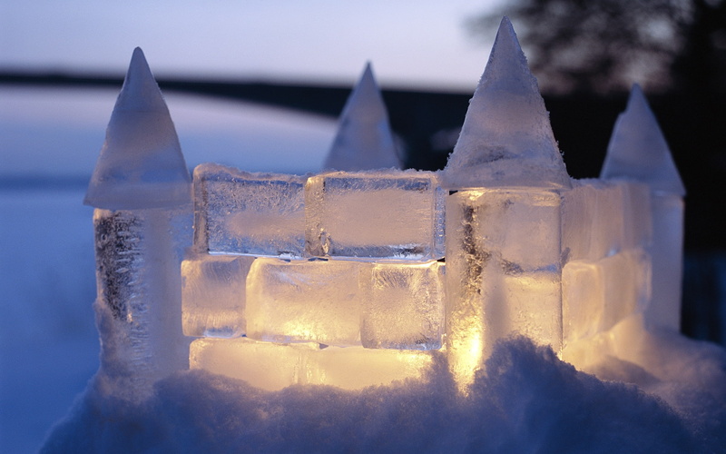 candlelight, 1080P, ice, castle