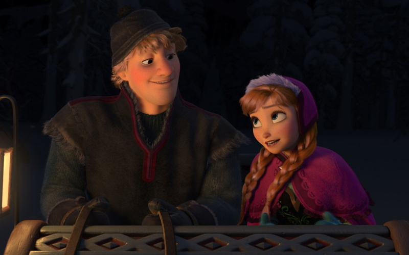 leisure activity, illuminated, clothing, Frozen (Movie), Movie, human representation, portrait, sitting, lifestyles, Anna (Frozen), front view, night, Arendelle