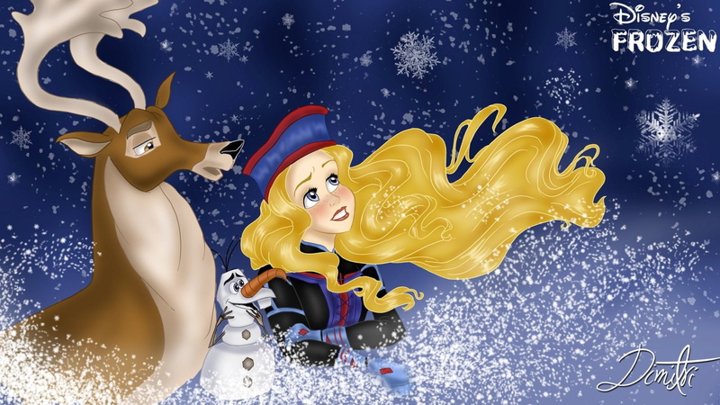 Anna (Frozen), Movie, Frozen (Movie), Frozen, Arendelle, Sven (Frozen), Olaf (Frozen), 1080P