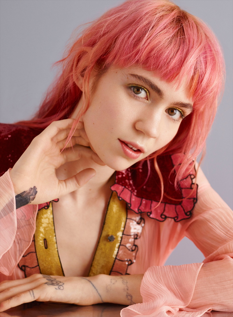 portrait, redhead, beautiful people, fashion, beautiful woman, 4K, Grimes, dyed red hair, adult, hair, bangs, women, red, looking at camera, hairstyle