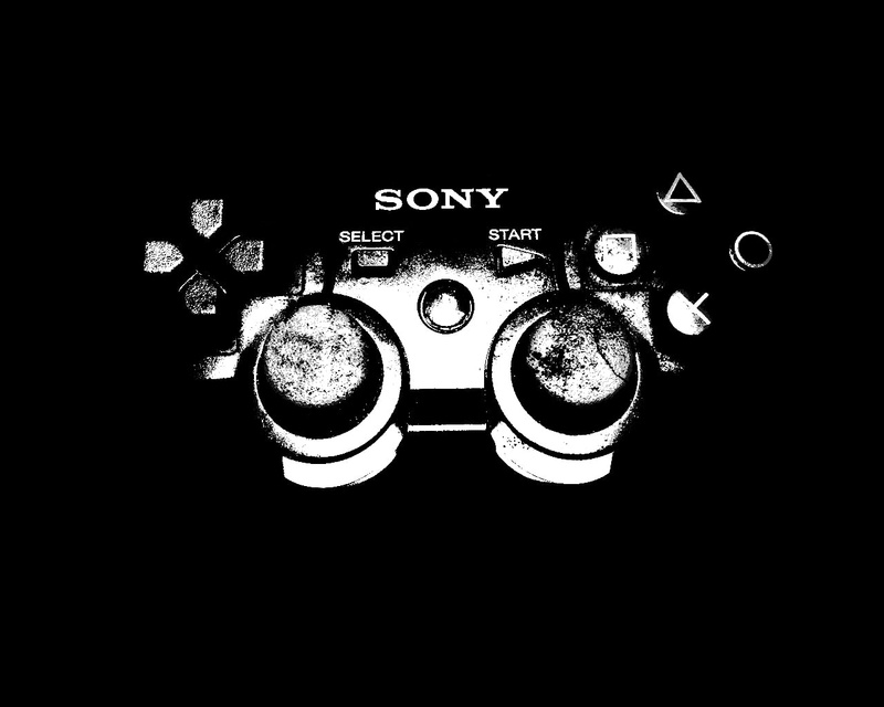 720P, video games, playstation, black, controller, hd, bw
