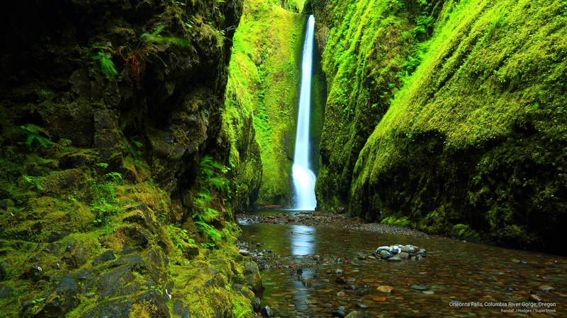 columbia, Waterfalls, falls, river, 2K, gorge, oregon, oneonta