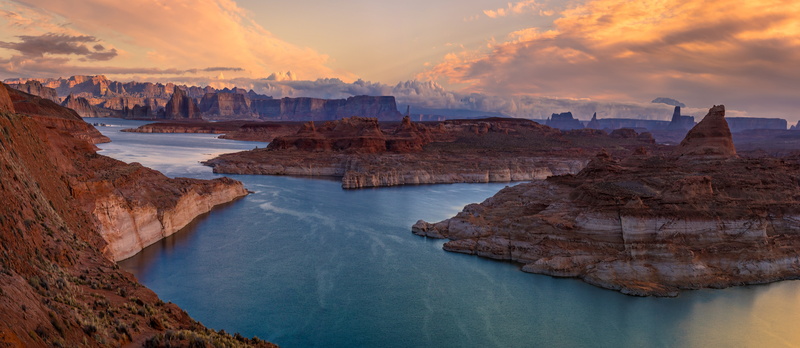canyon, AZ, Arizona, 5K, lake, Glen Canyon, Lake Powell, panorama