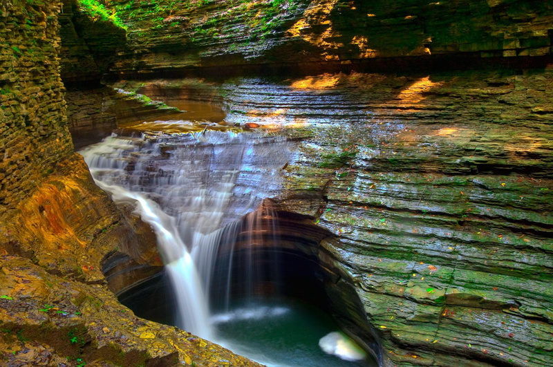 3d and abstract, glen, waterfall, watkins glen, state, water, 1080P, watkins, dlbdata, park