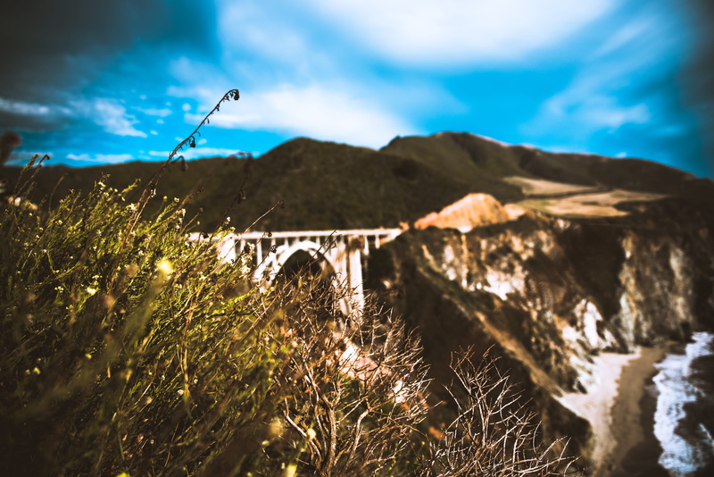 beach, california, connection, environment, beauty in nature, plant, pacific coast, mountain, 5K, scenics - nature, mood, no people, cloud - sky, color
