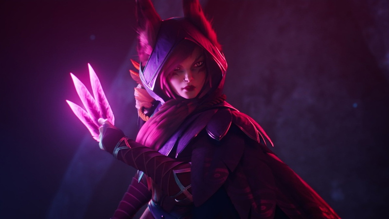 waist up, leisure activity, adult, hood - clothing, night, looking at camera, Xayah (League of Legends), holding, one person, females, young adult, event