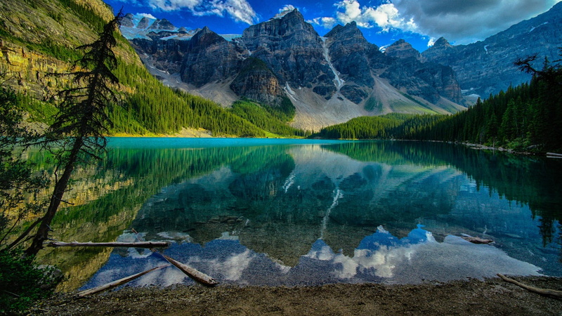 water, outdoors, nature, national park, pine woodland, scenics - nature, usa, landscape, mountain range, environment, peaks, reflection, valley of the ten peaks