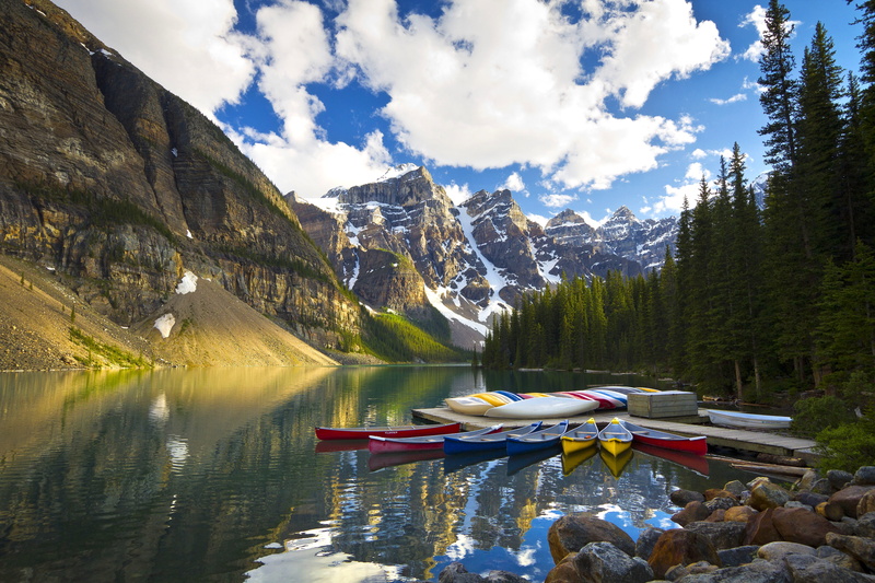 Banff, mountain Range, scenics - nature, beauty In Nature, Albert, non-urban scene, tourism, vacations, forest, transportation, inflatable, Canada, Valley of the Ten Peaks