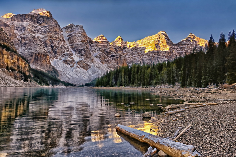 beauty in nature, Banff National Park, day, grey, mountain, reflection, mountains, mountain range, tranquil scene, Moraine Lake, snowcapped mountain, brown