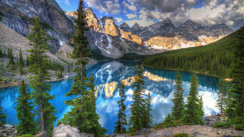 sky, scenics - nature, canadian rockies, idyllic, no people, pine tree, valley of the ten peaks, outdoors, day, tranquil scene, valley, formation, water