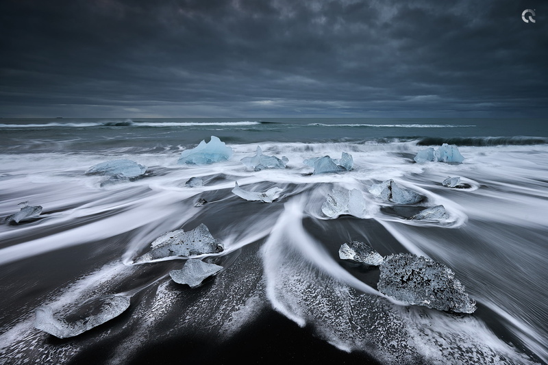 the glacial lagoon, beach, Jokulsarlon, the ocean, 1080P, ice, lake, Iceland