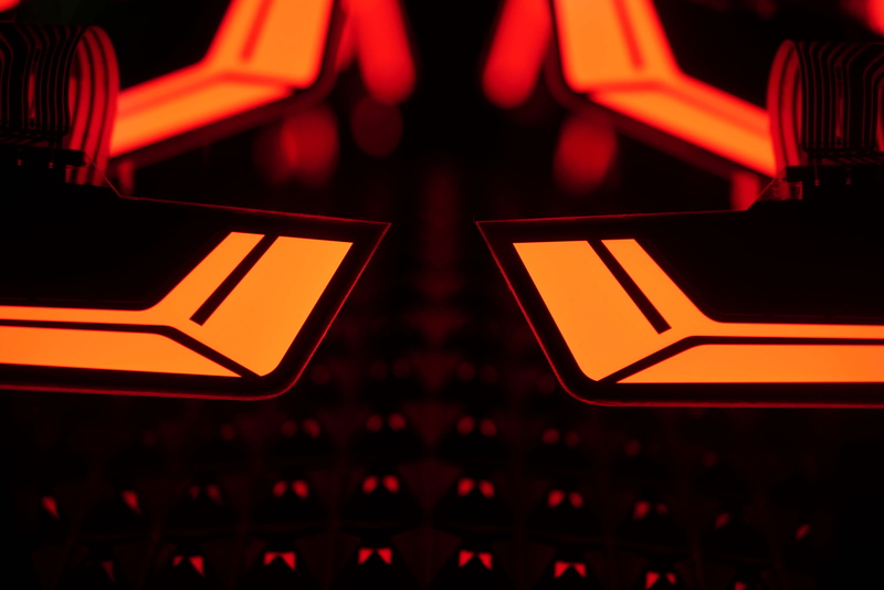 audi, night, close-up, dark, backgrounds, mode of transportation, communication, shiny, oled, lighting equipment, technology, indoors, abstract, flying