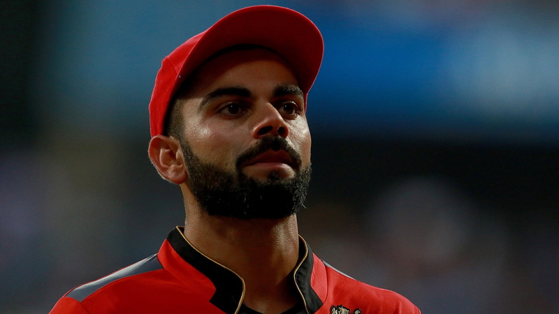 front view, ipl, virat, adult, beard, red, headshot, 1080P, stage, kohli, rcb, focus on foreground, clothing, athlete, young men, portrait, contemplation