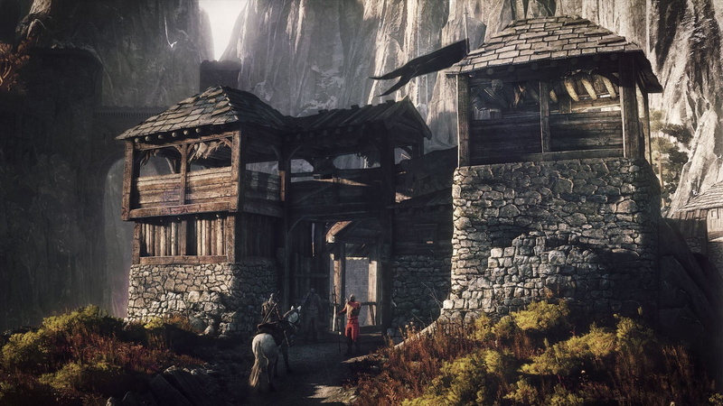 place of worship, building exterior, stone, spirituality, 1080P, nature, video games, ancient, ancient civilization, The Witcher, digital, outdoors, building
