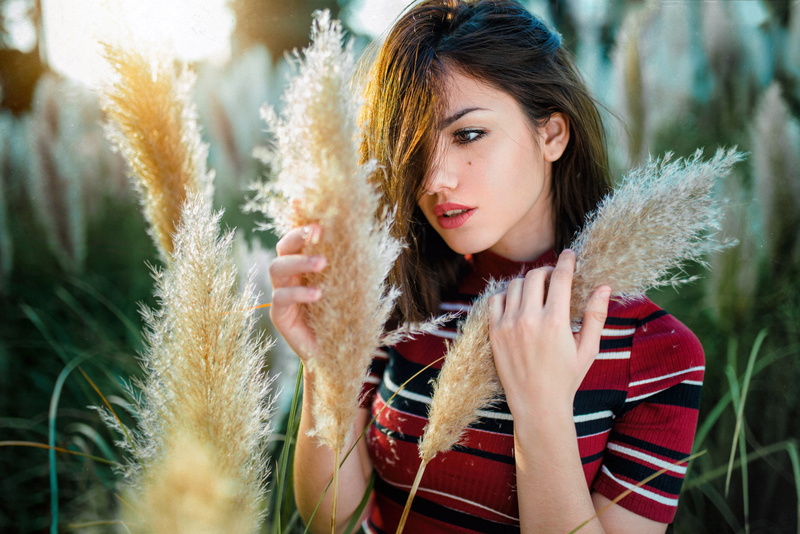 portrait, women, women outdoors, 1080P, face, Delaia Gonzalez, depth of field