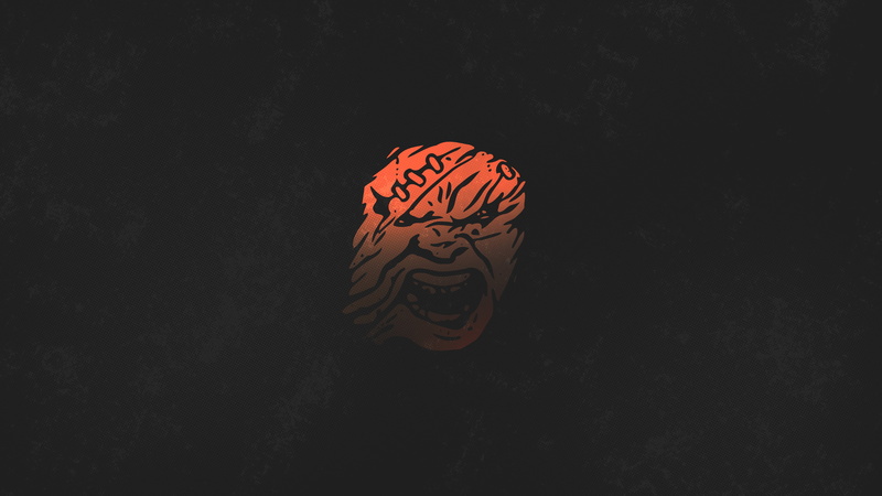 black background, 2016 games, dark, spooky, minimalism, 8K, male likeness, 12k, craft, copy space, texture, 10k, minimalist, artwork, digital art, orange color