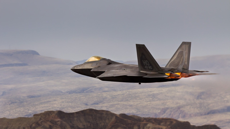 1080P, military, airplane, F-22 Raptor