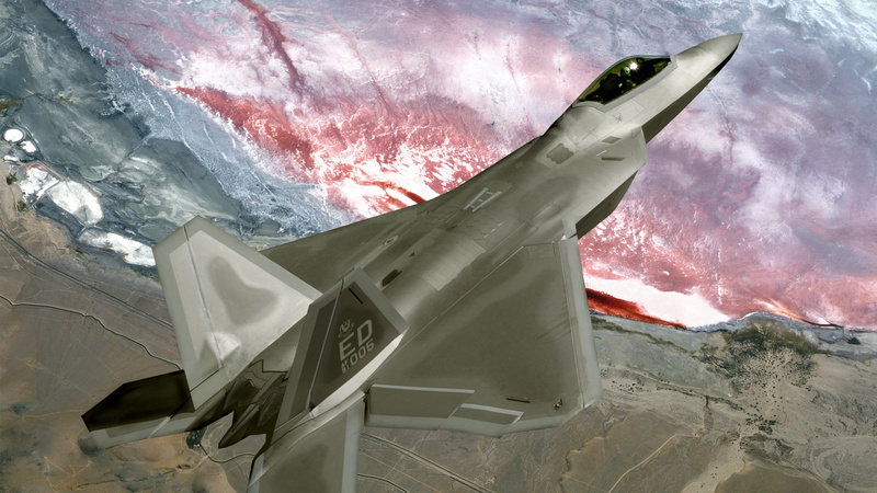 Lockheed, photo, 4K, F-22, Martin, U.S. Air Force, animated, Raptor, jet, stealth, air superiority fighter, plane